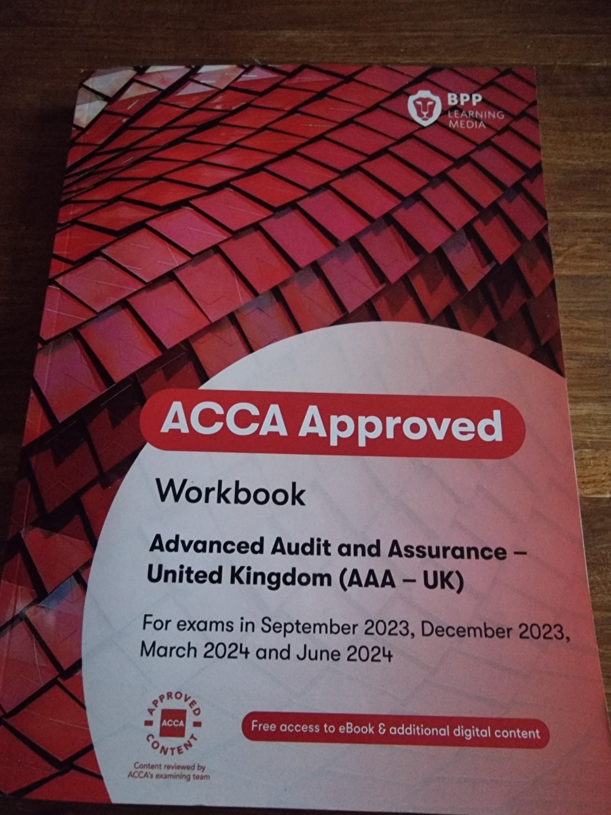 Advance Audit and Assurance ACCA Workbook 24 – AAA-UK