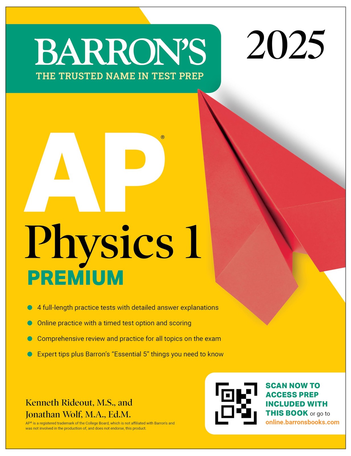 AP Physics 1 Premium, 2025: Prep Book with 4 Practice Tests + Comprehensive …