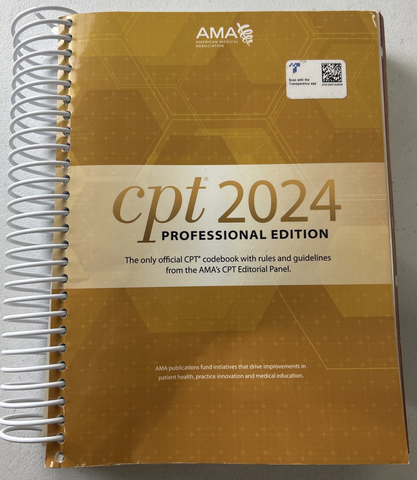 CPT Professional Edition 2024 by American Medical Association AMA Spiral