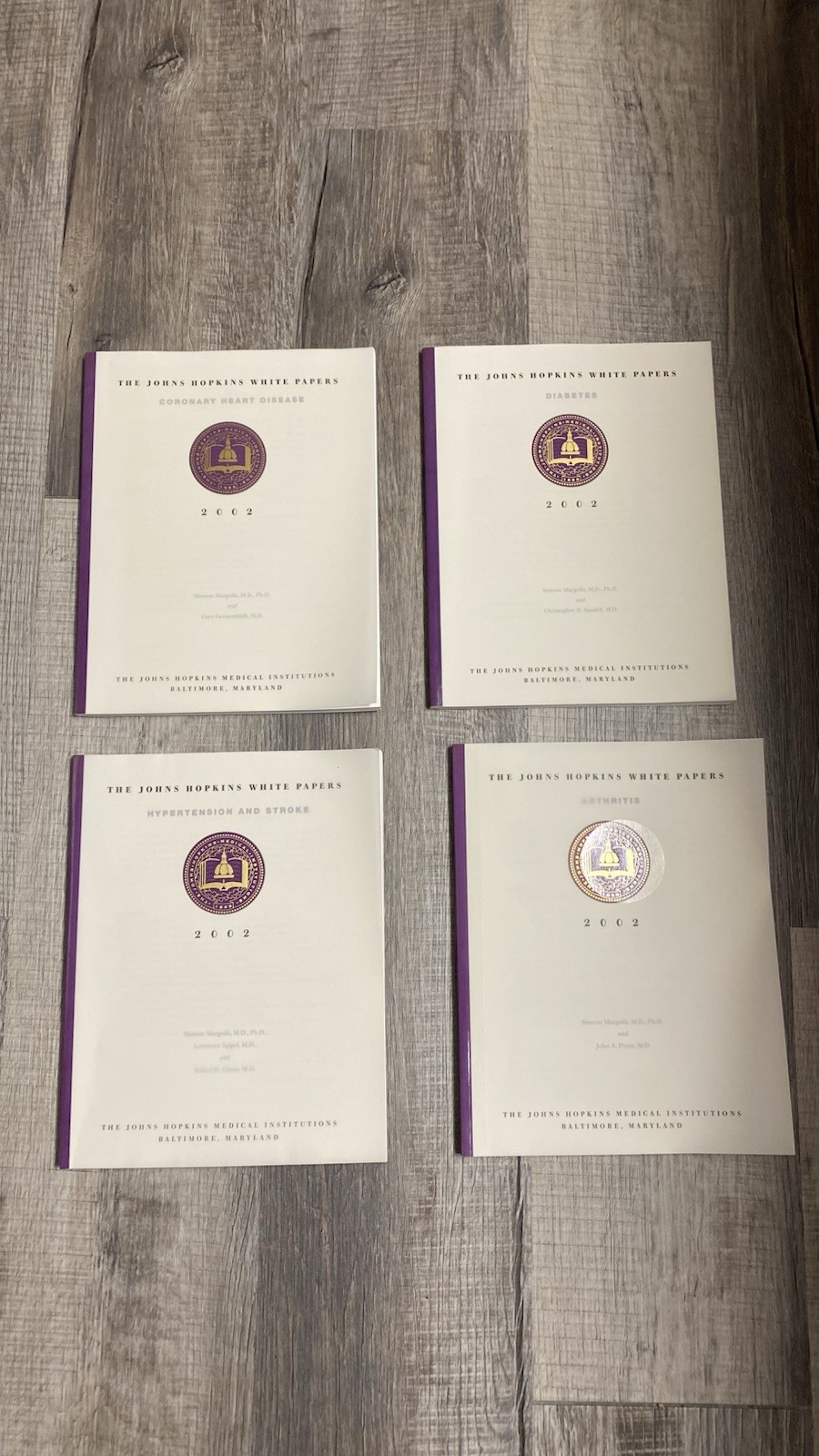 The Johns Hopkins White Papers 2002 Softcover Books. 4 Books