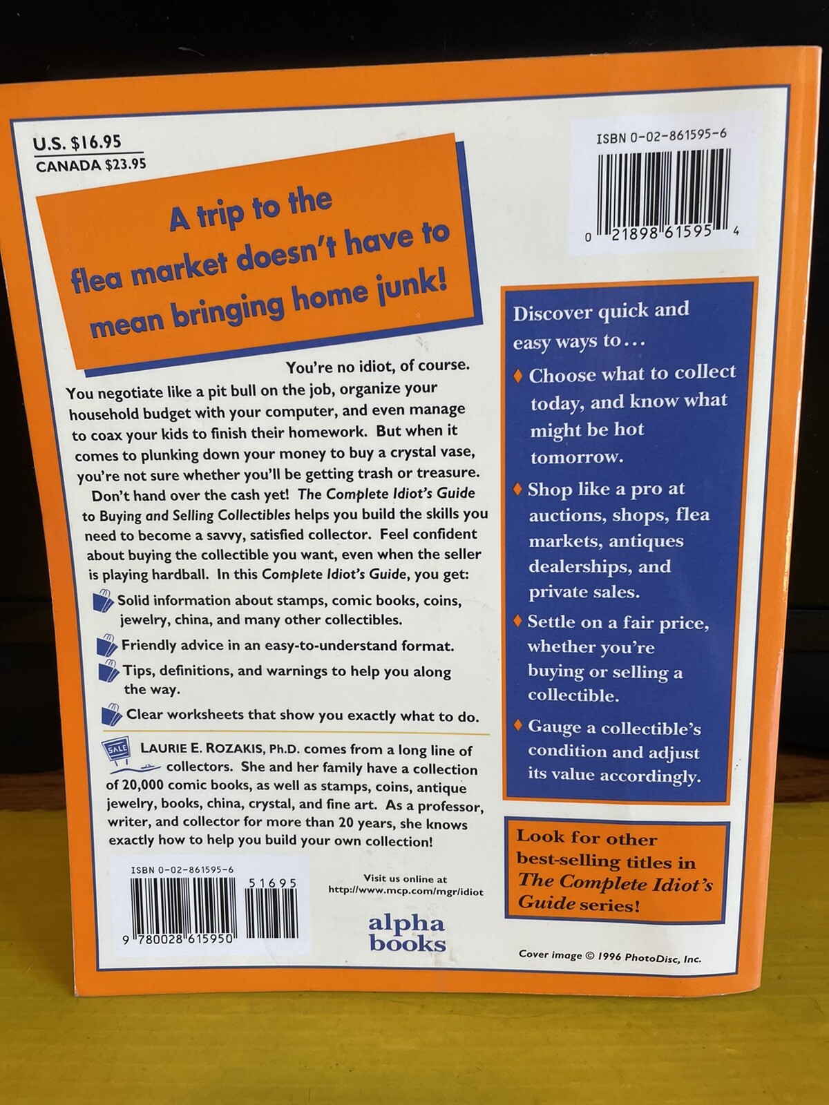 COMPLETE IDIOT’s GUIDE TO BUYING & SELLING COLLECTIBLES USED PAPERBACK 342 PAGES