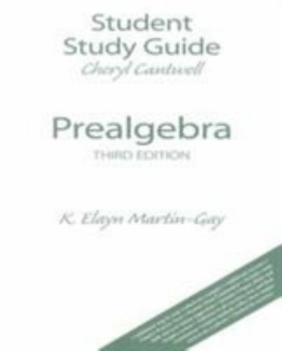 Prealgebra by Cheryl Cantwell; K. Elayn Martin-Gay