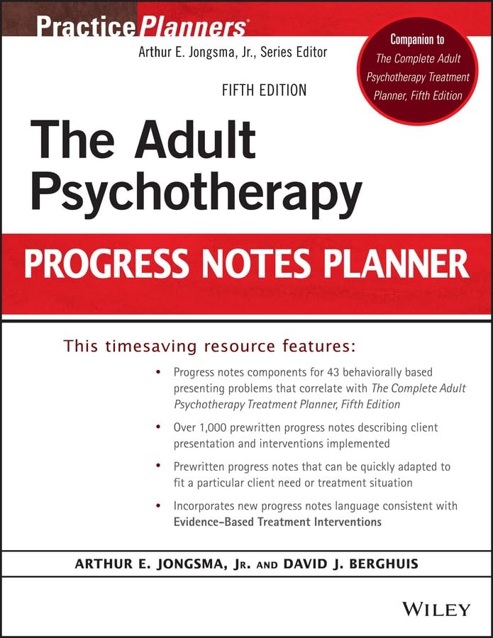 The Adult Psychotherapy Progress Notes Planner, 5th Edition: Fifth Edition (…