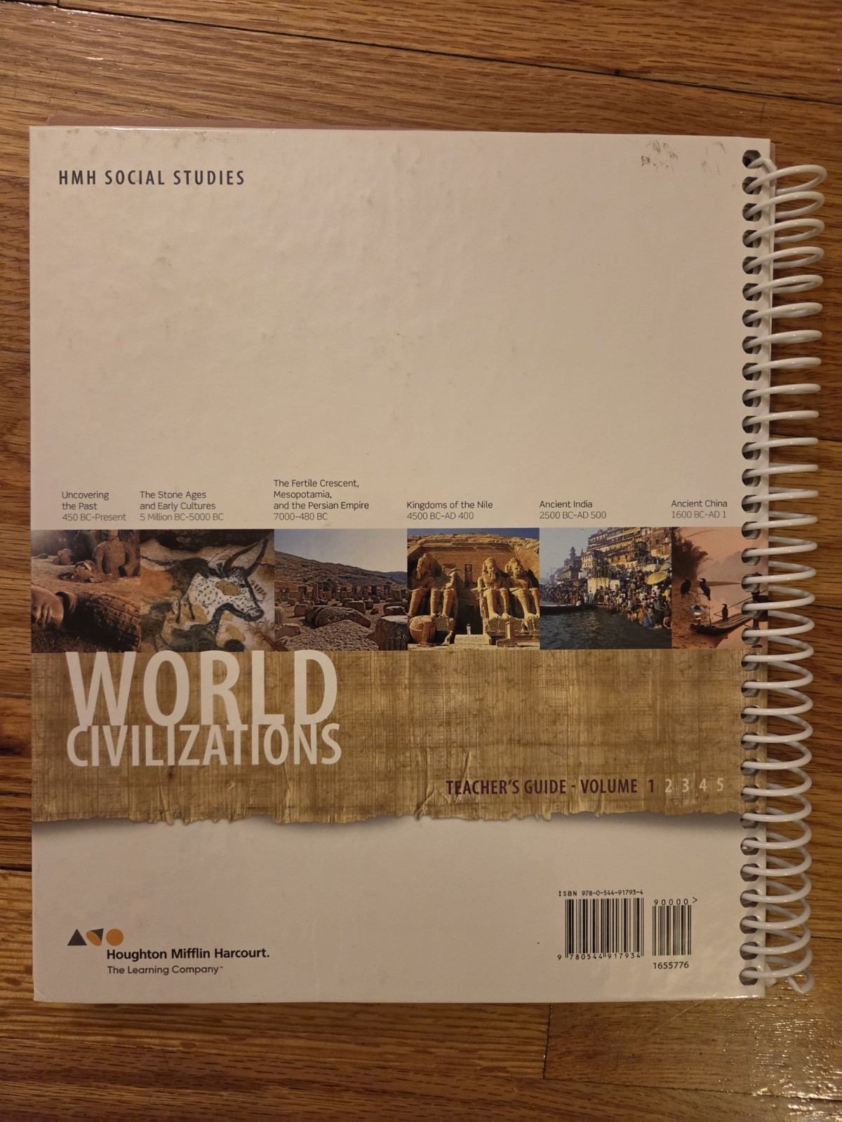 HMH Social Studies World Civilizations Teacher’s Guide Vol 1 Spiral Bound 2018