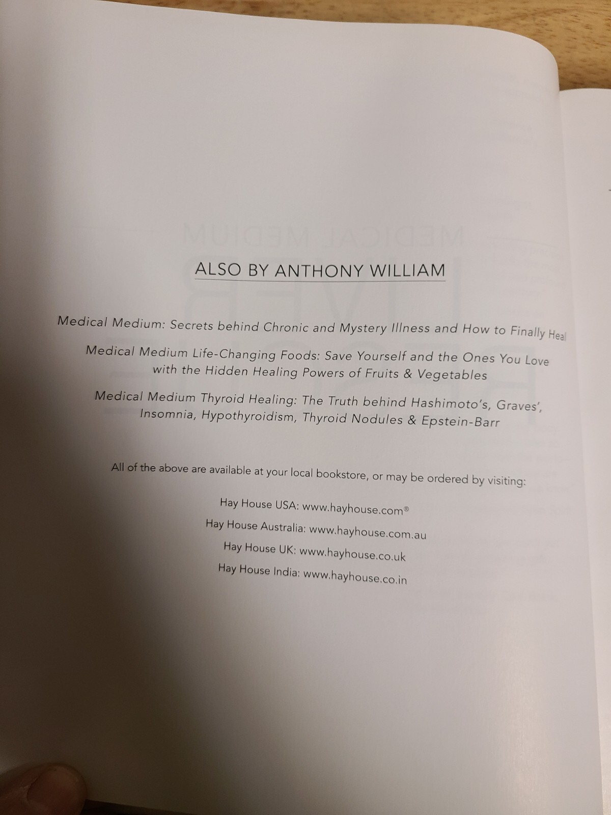 Medical Medium Liver Rescue – Hardcover By William, Anthony – GOOD
