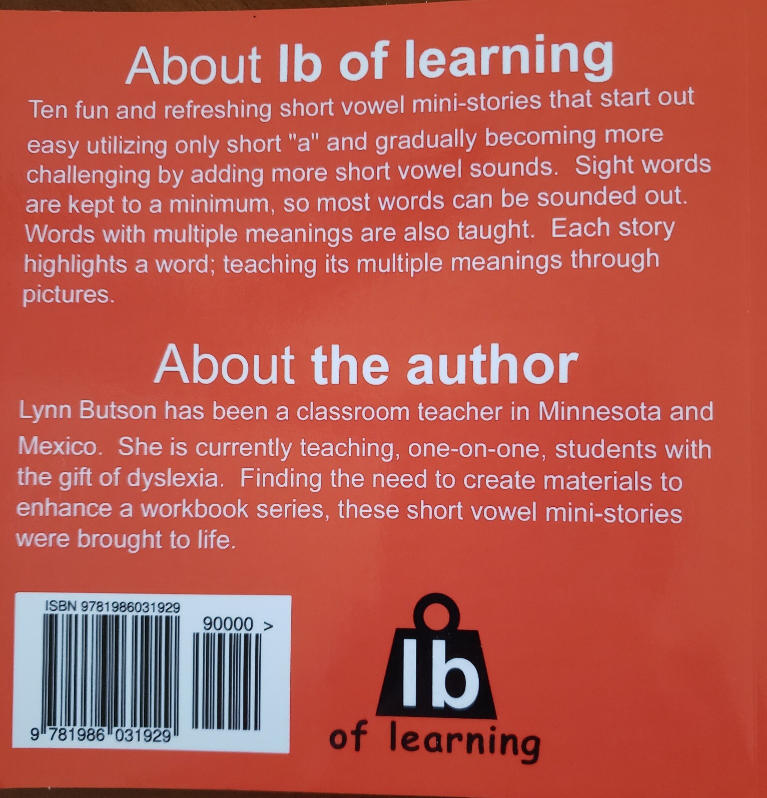 lb of learning Ten Short (a,e,i,o,u) Vowel Mini Stories-108 entertaining pages