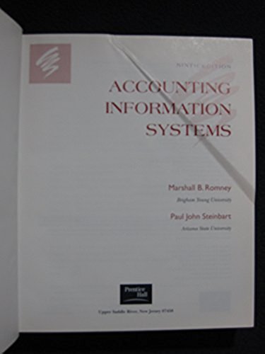 Accounting Information Systems [Jun 20, 2002] Romney, Marshall B. and Steinbar..