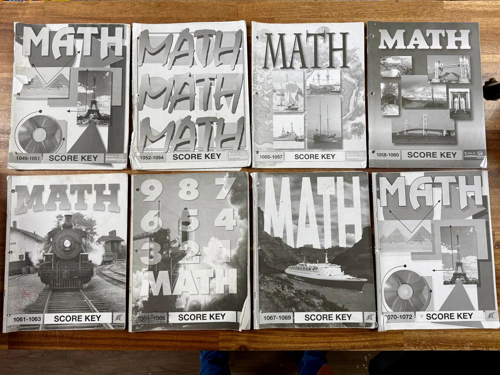 ACE Math PACE Score Key 1049-1072 Lot of 8 (clean overall)