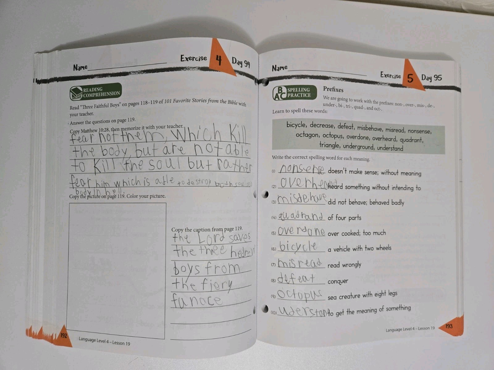 Masterbooks Language Lessons for Living Education Level 4 Homeschool *1/2 USED