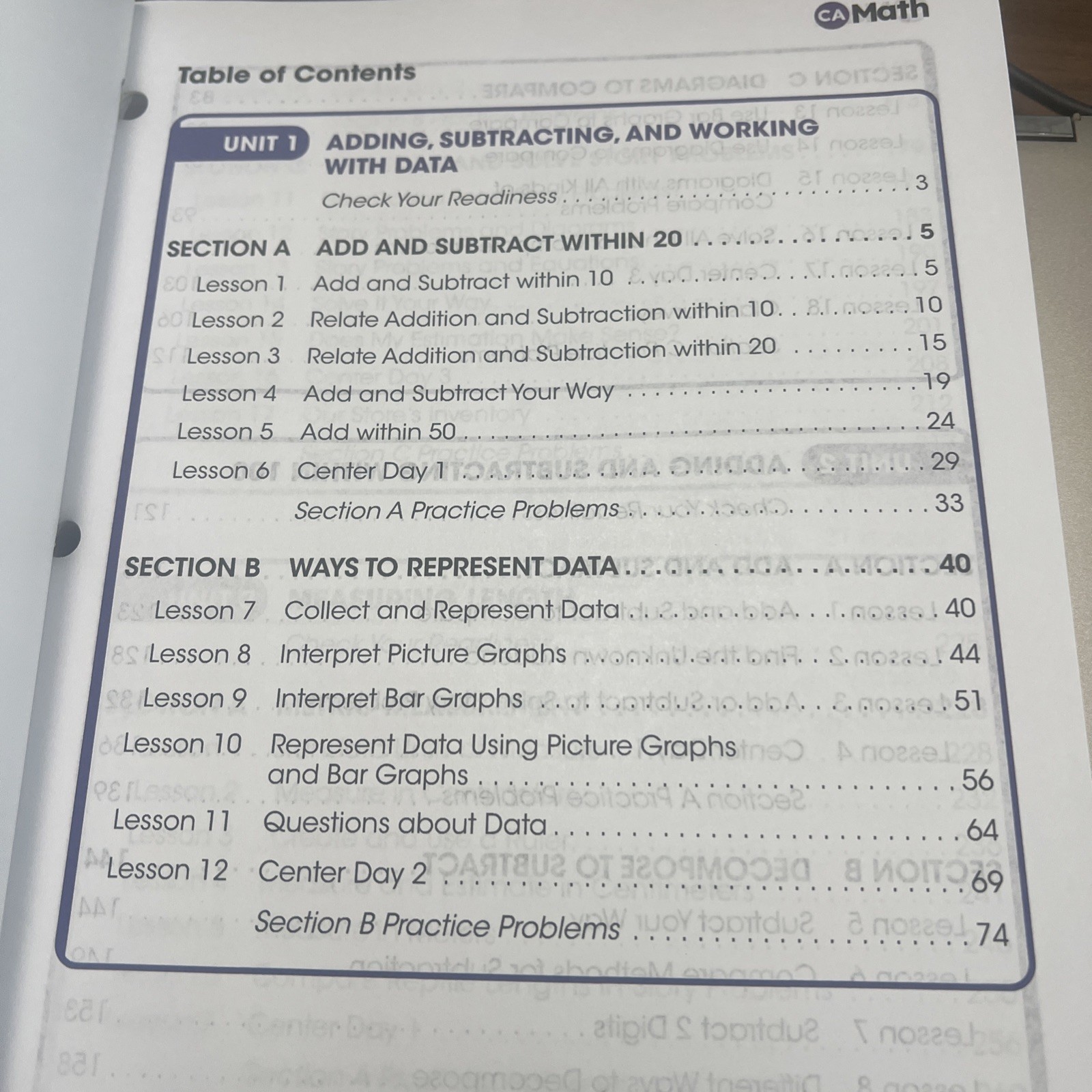 IM 360 , California Math Units 1-3 Student Workbook Grade 2 Book 1