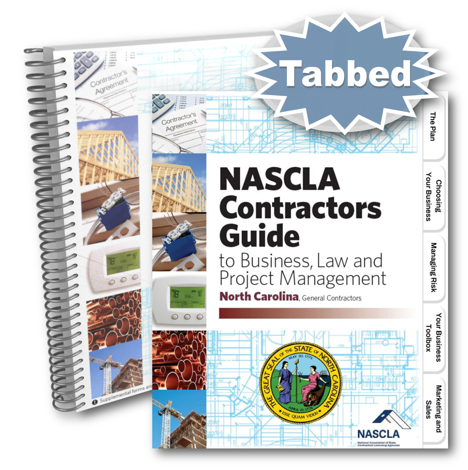 Professionally Tabbed NASCLA North Carolina General 10th Edition Spiralbound