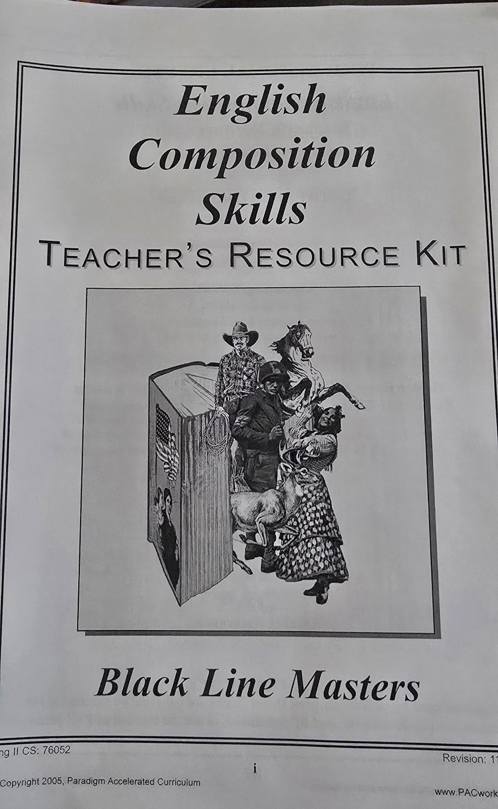 PAC English Composition Skills Binder Teacher’s Resource Kit Answer Key 2005