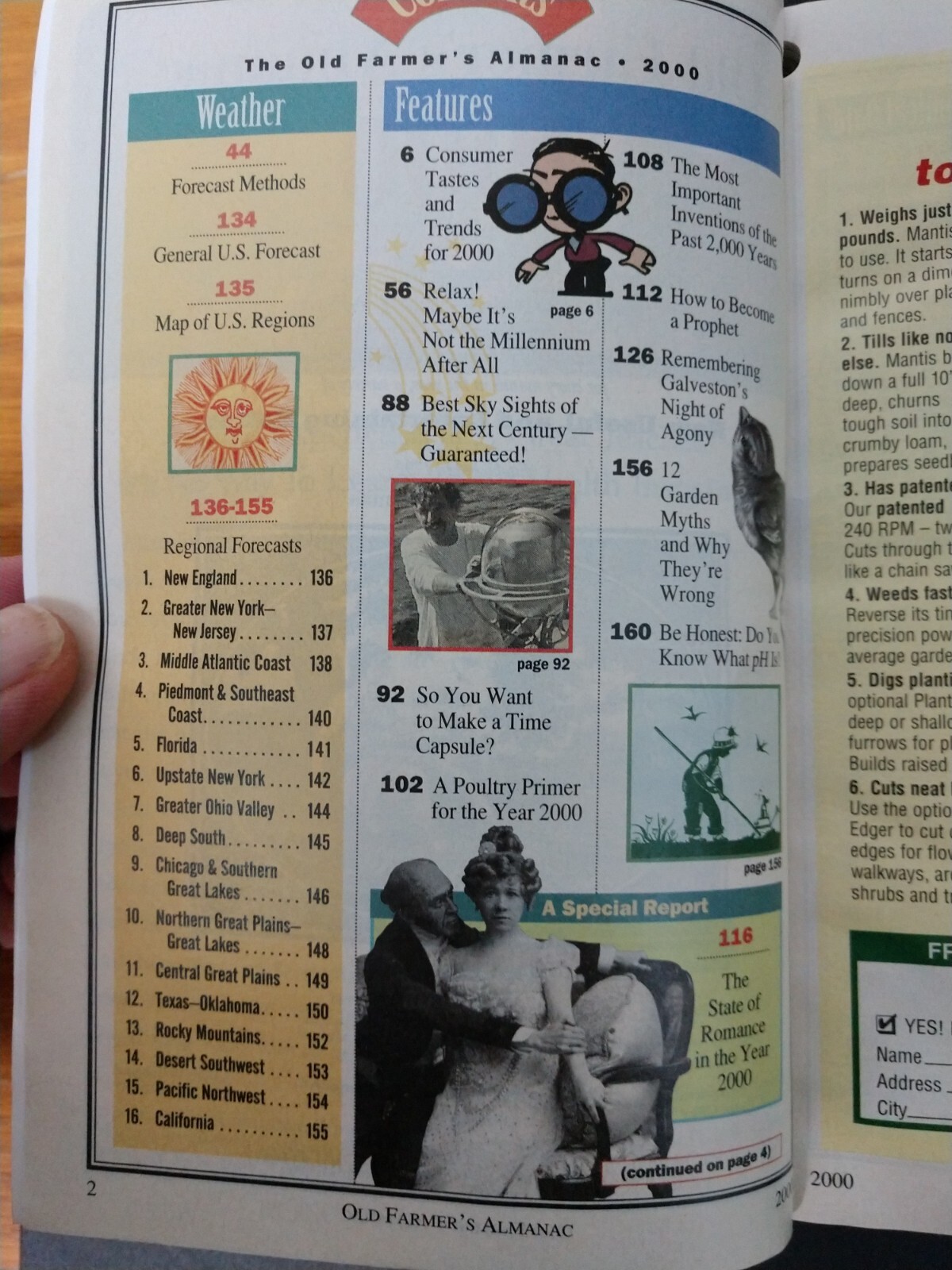 2000 The Old Farmer’s Almanac Millennium Collector’s Edition 272 Pages Used