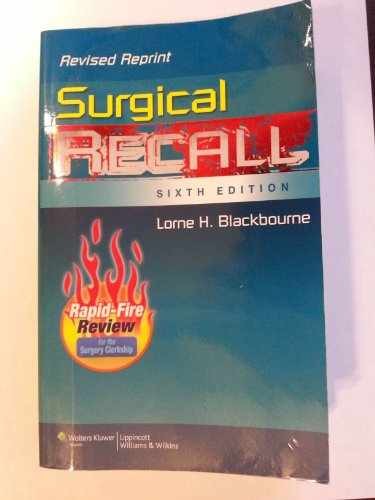 Surgical Recall, 6th Edition – Paperback, by Blackbourne Lorne H. – Acceptable