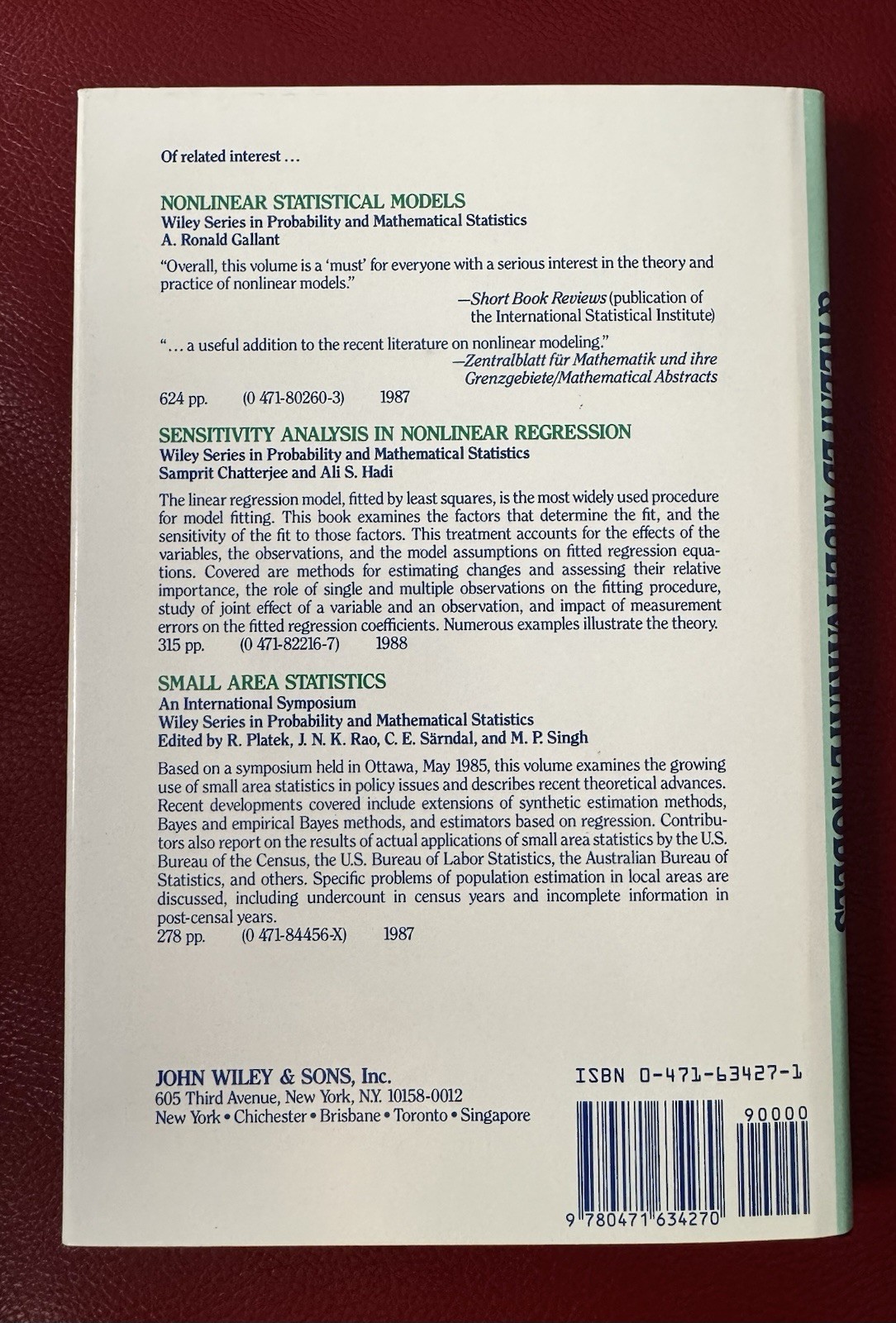 Common Principal Components and Related Multivariate Models Bernard Flury 1988