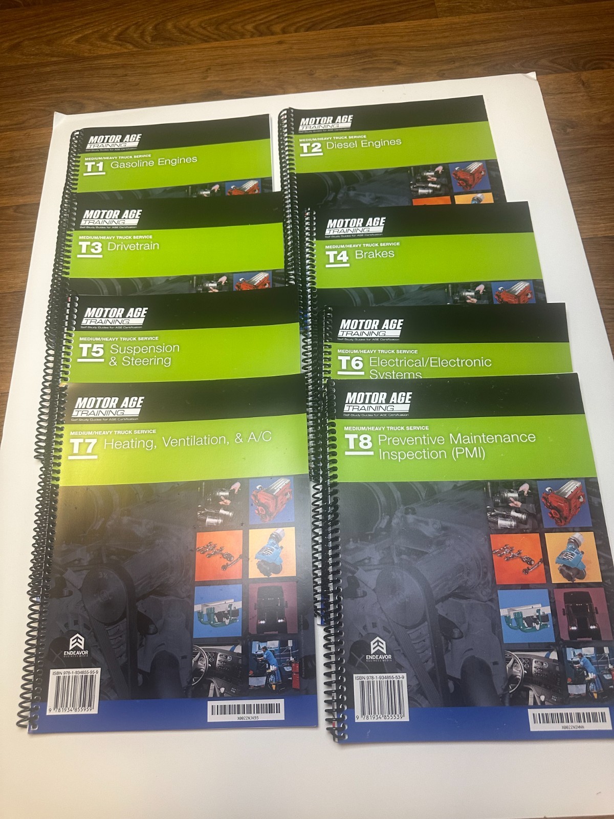 ASE Test Prep Medium and Heavy Truck Study Guide Set – ASE T1-T8 Motor Age Staff