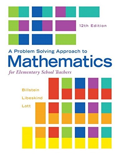 A PROBLEM SOLVING APPROACH TO MATHEMATICS FOR ELEMENTARY By Rick Billstein VG