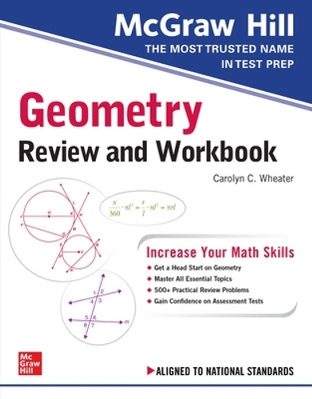 McGraw-Hill Education Geometry Review and Workbook by Carolyn Wheater (English)