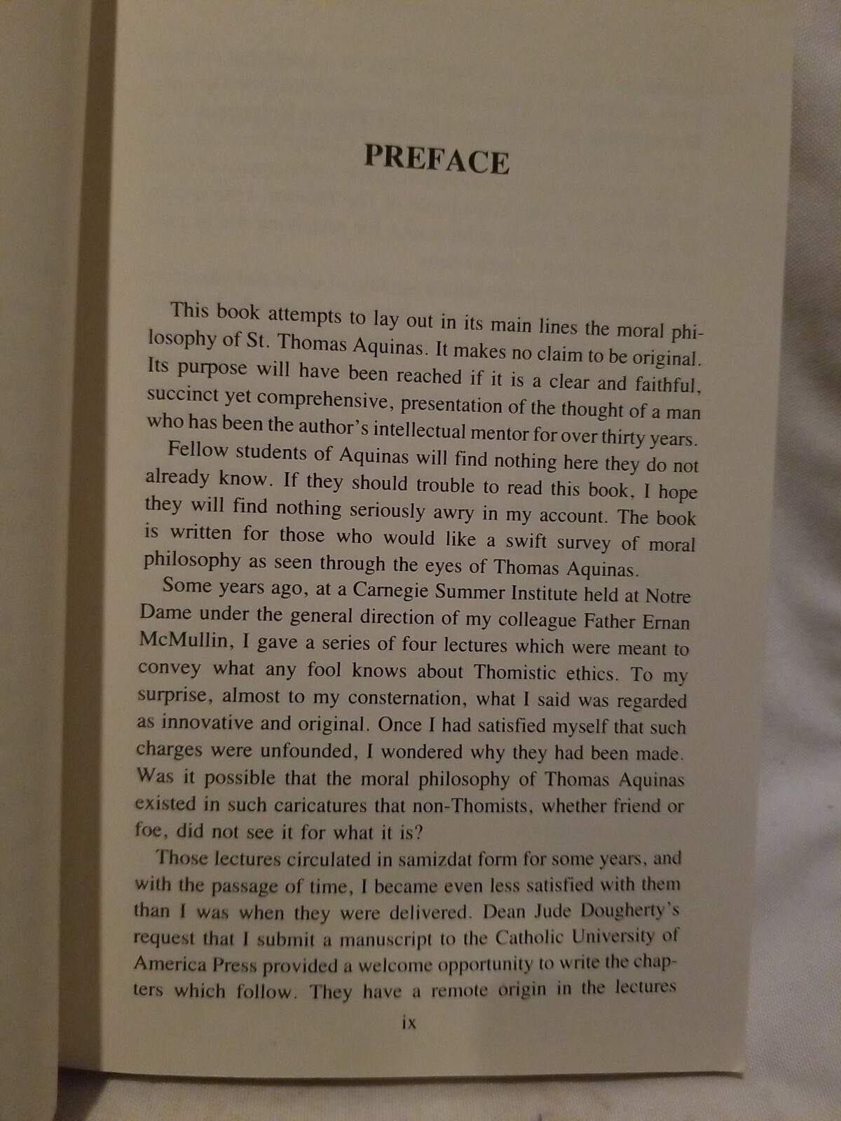 Ethica Thomistica The Moral Philosophy of Thomas Aquinas Ralph McInerny 1982
