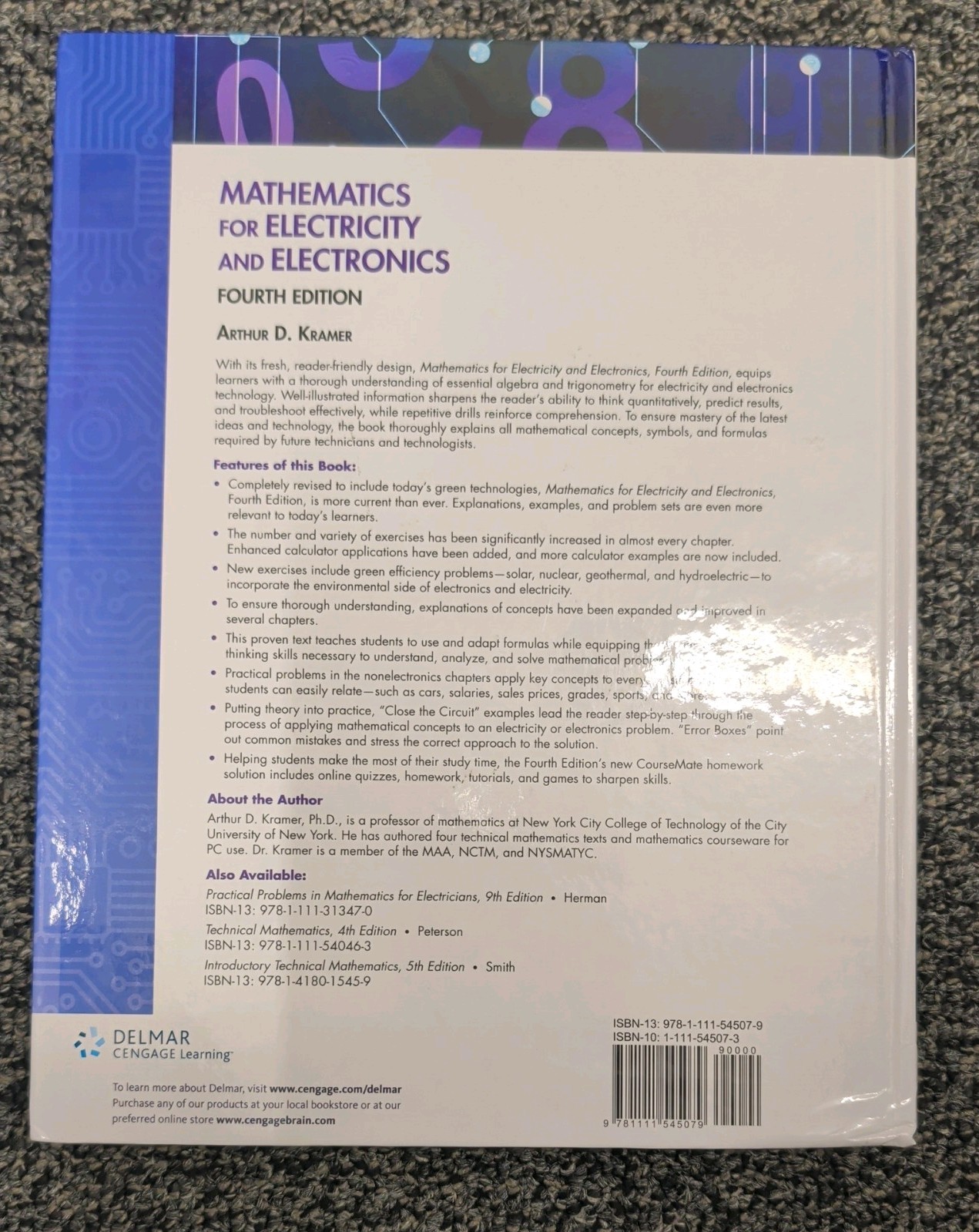 Mathematics for Electricity & – Hardcover, by Kramer Dr. Arthur – Fast Shipping