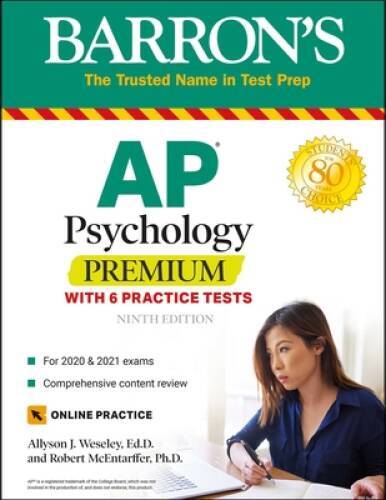 AP Psychology Premium: With 6 Practice Tests (Barron’s Test Prep) – GOOD