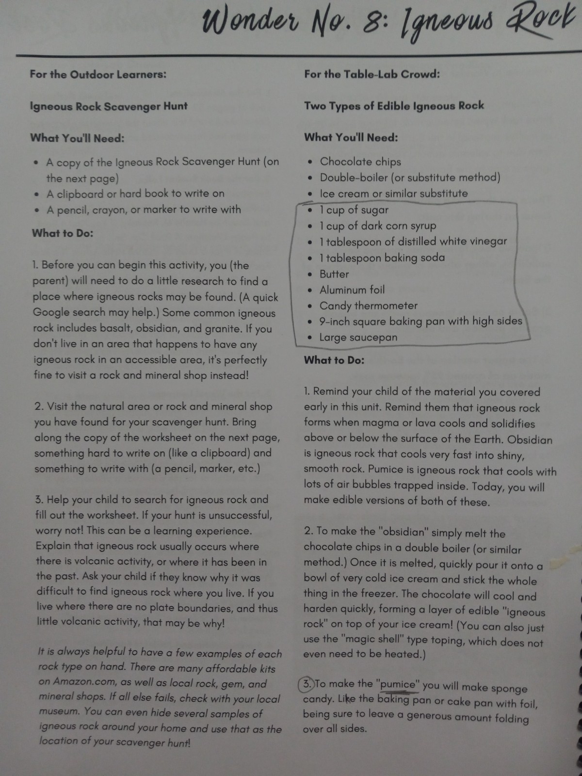 Blossom & Root Science Year 1 Lab & Parent Guide Wonders of The Earth and Sky