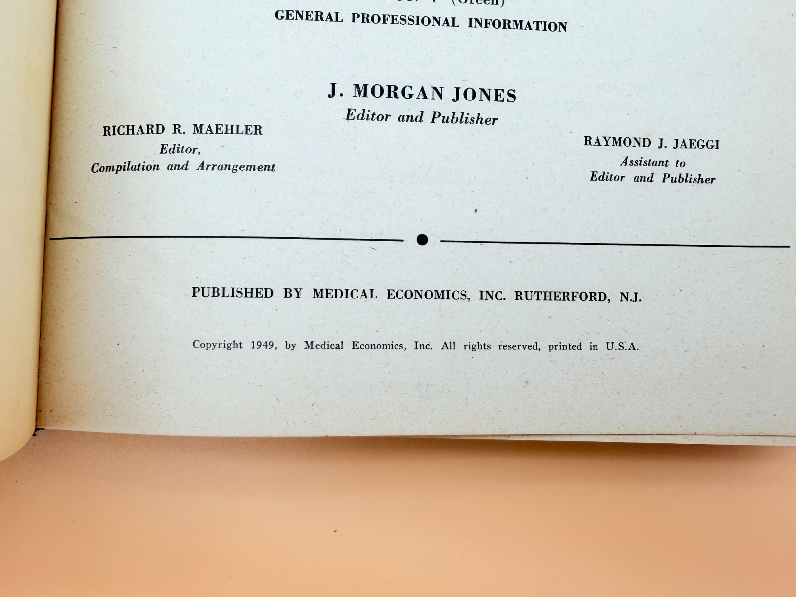 Physicians Desk Reference 1950 Medical Economics HC Drug Pharmacology Book