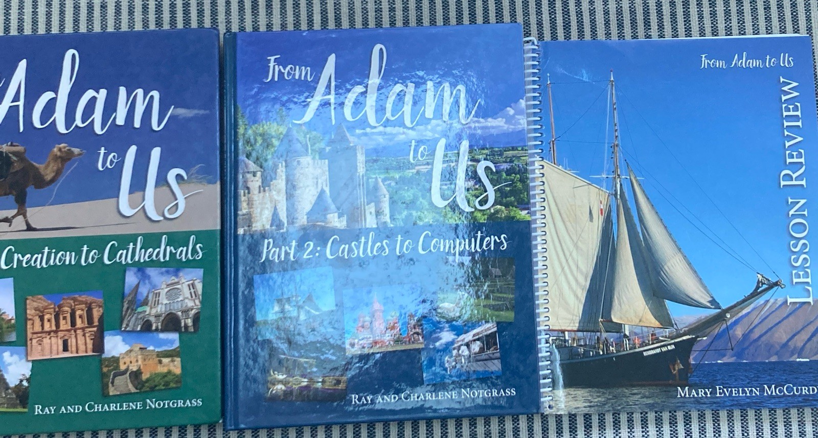 Notgrass From Adam to Us Parts 1-2 + Lesson Review HC/Spiral Notgrass 2011