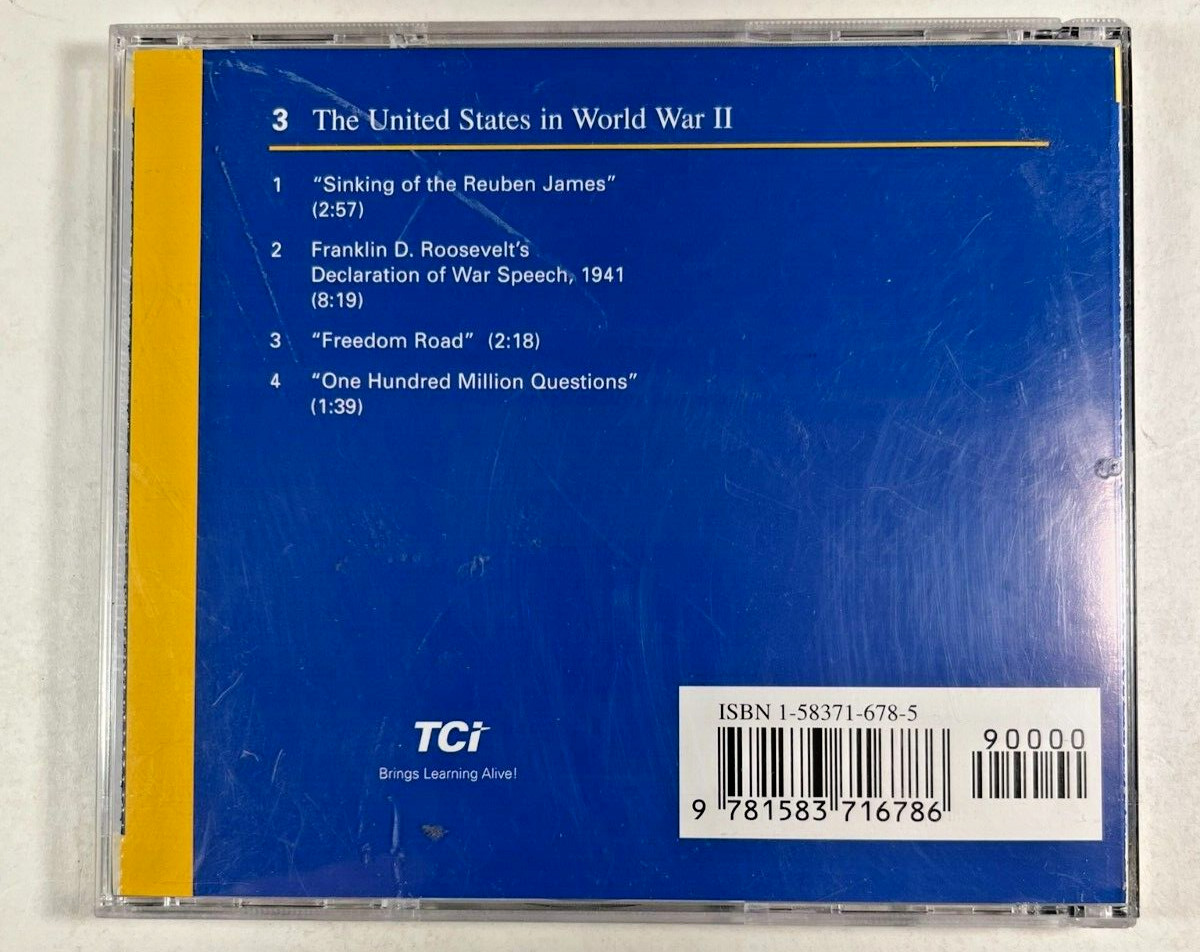 The United States in World War II TCI 2008 1583716785 Very Good Open CD Case