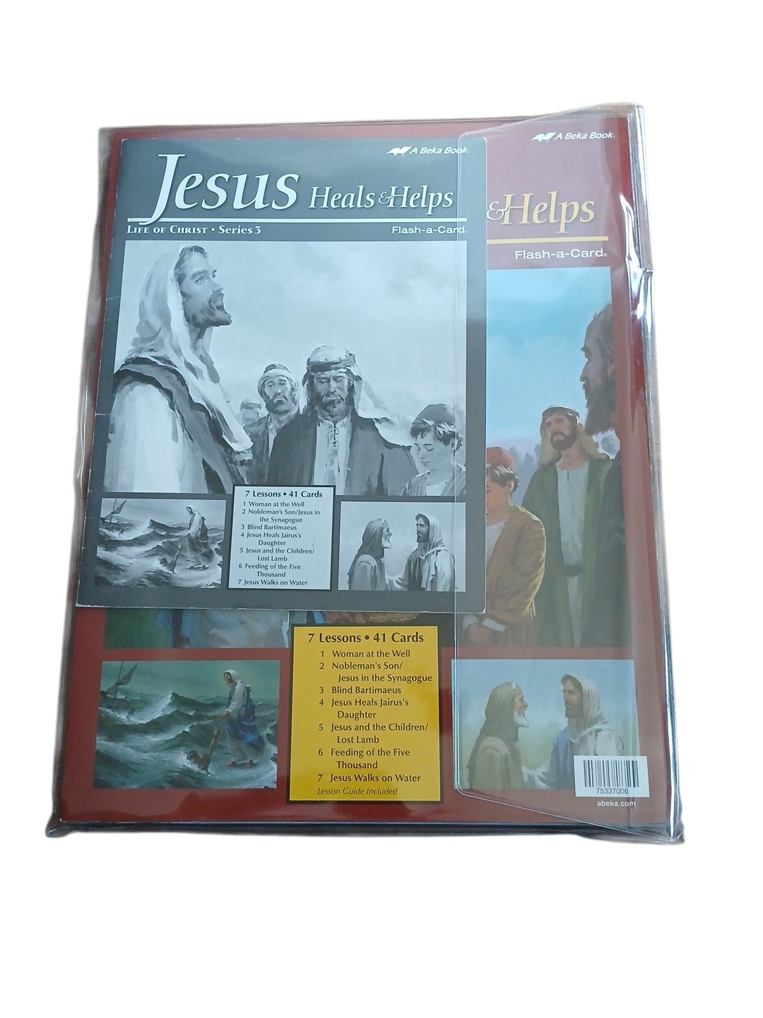 A Beka Book Jesus Heals & Helps 41 Flash-a-Card Bible Story Life Of Christ