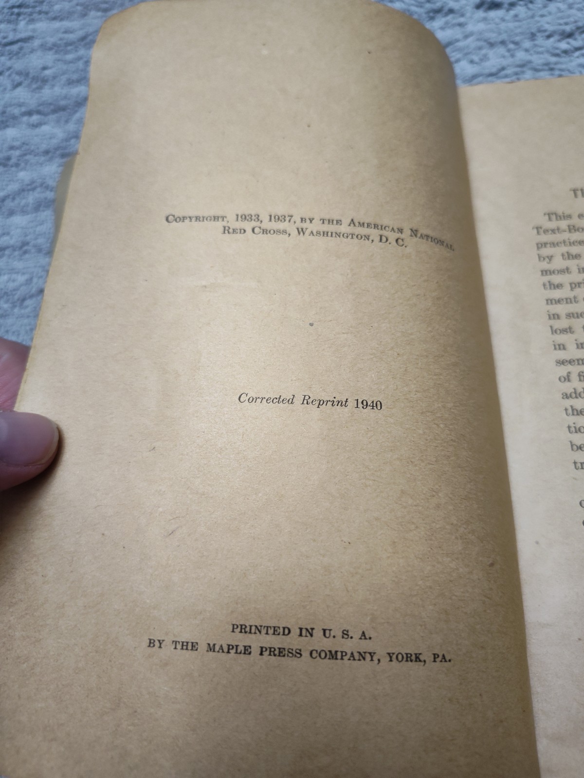 American Red Cross First Aid Text-Book Revised 1933 1940 Paperback Illustrated