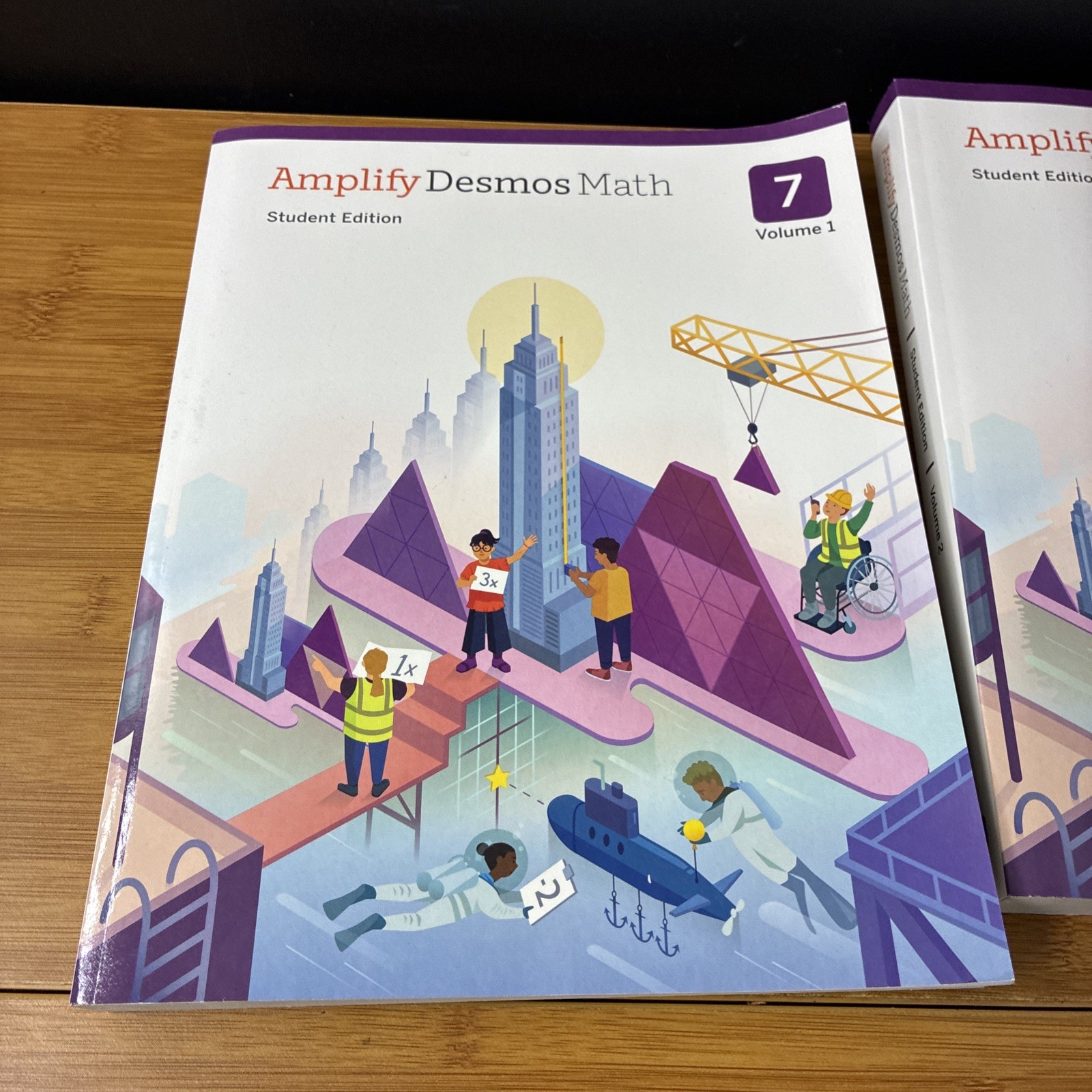 Amplify Desmos Math Student Edition Grade 7 Volume 1 & 2 Books 2026 New Unused