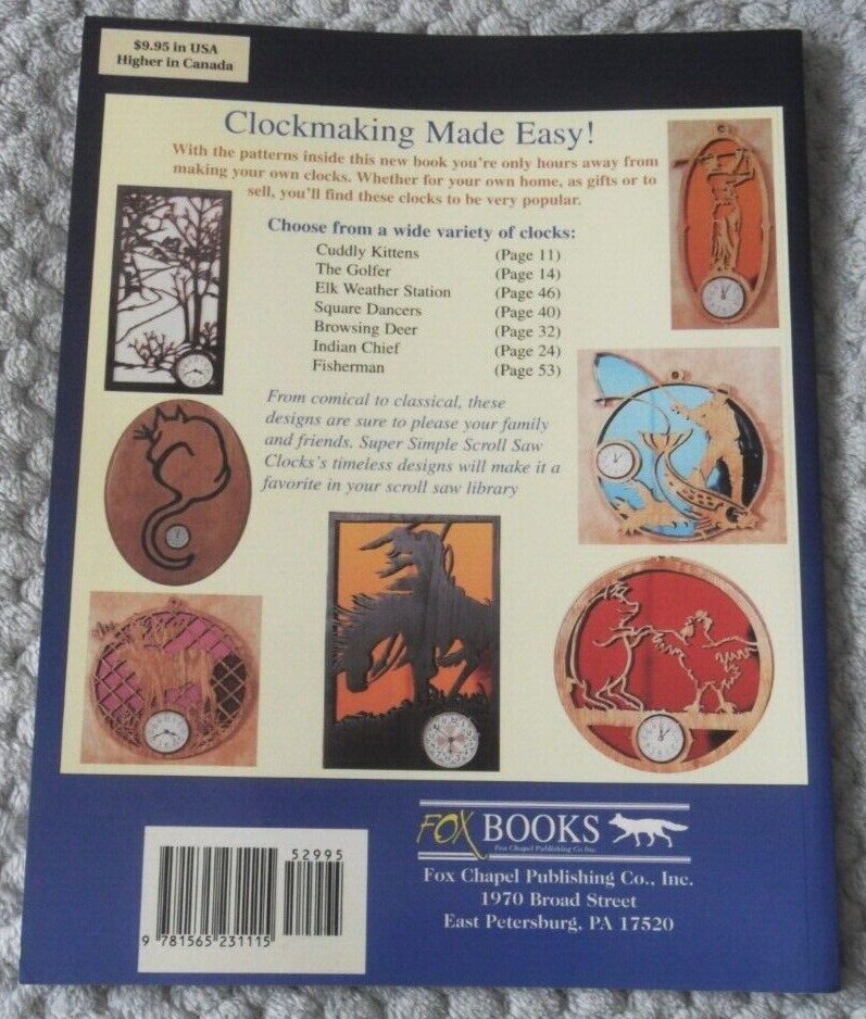 Super Simple Scroll Saw Clocks by John A. Nelson (Paperback, 1998)