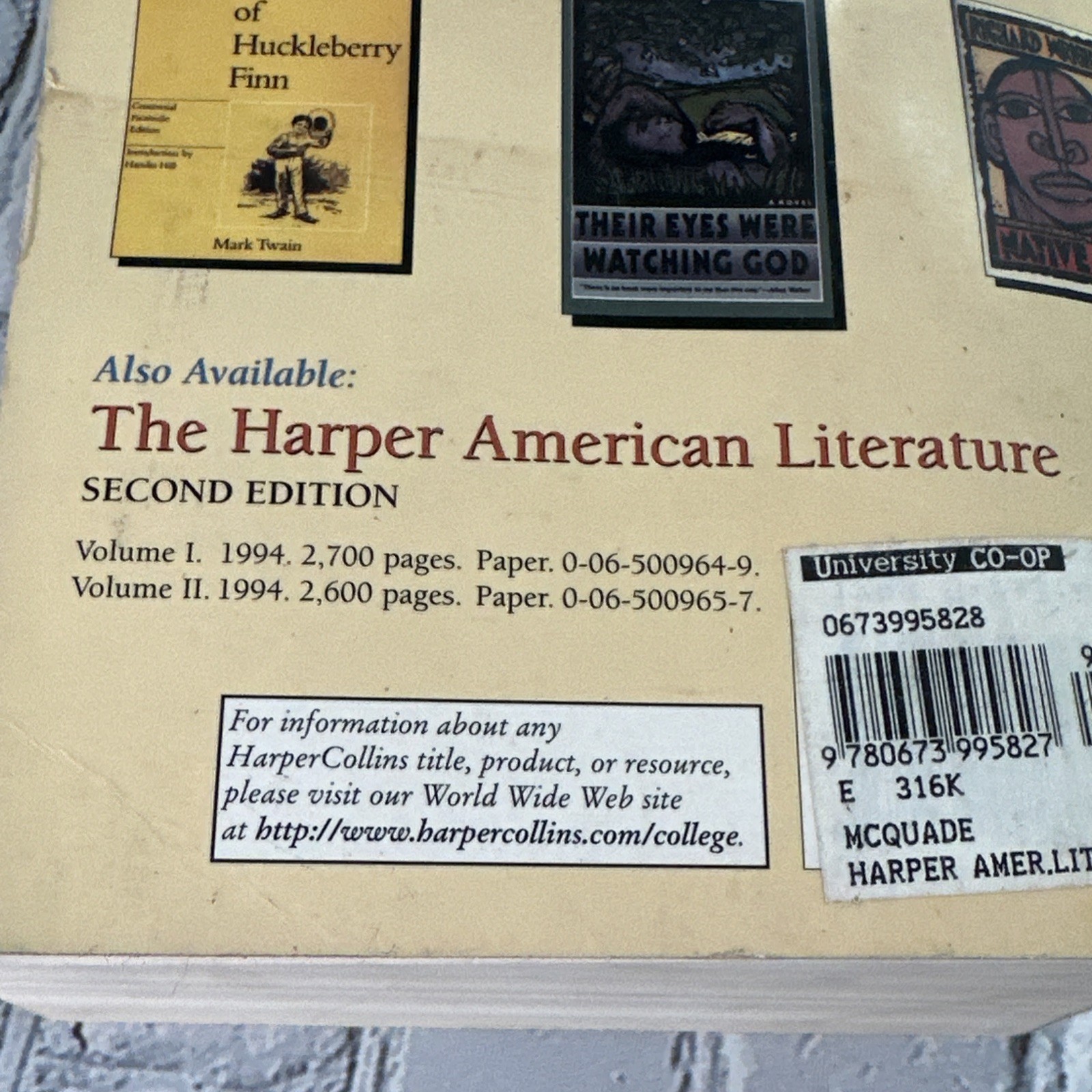 The Harper American Literature: Second Compact Edition Paperback – 1996