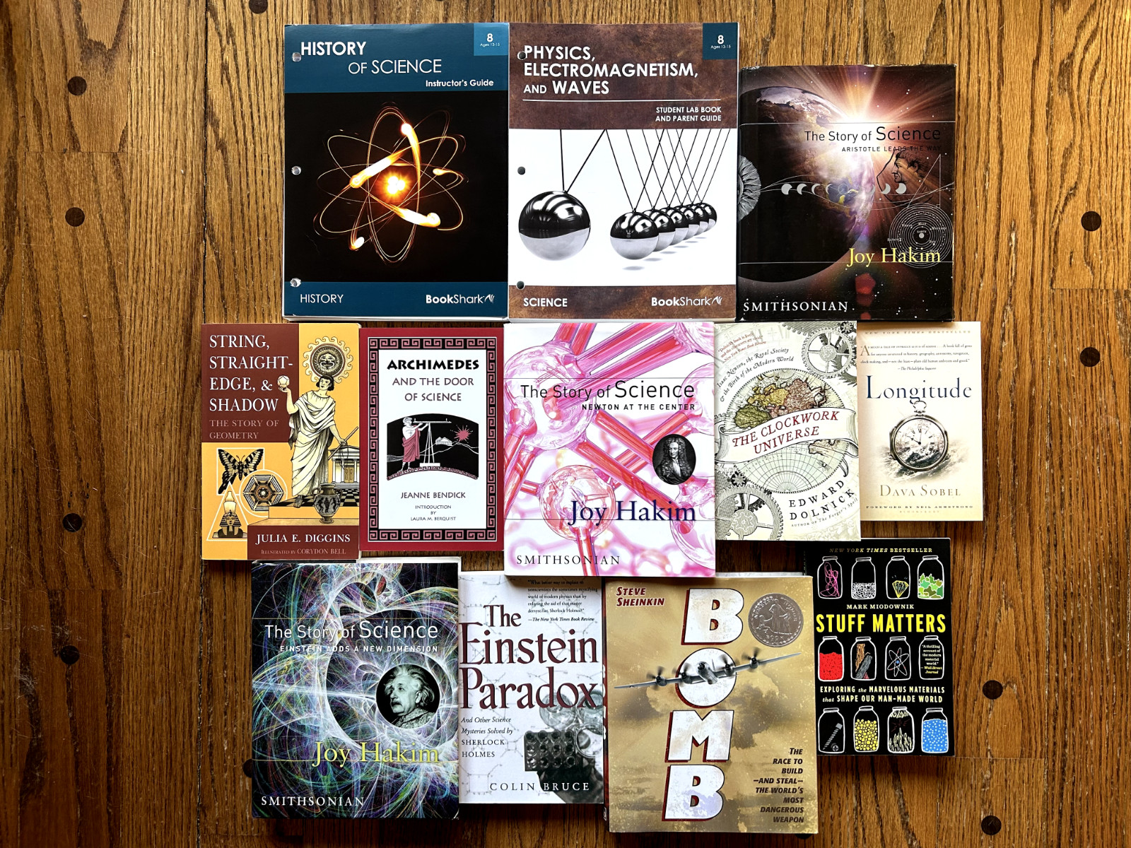 BookShark Science 8 (Sonlight Science J): History of Science lot of IG/books/kit