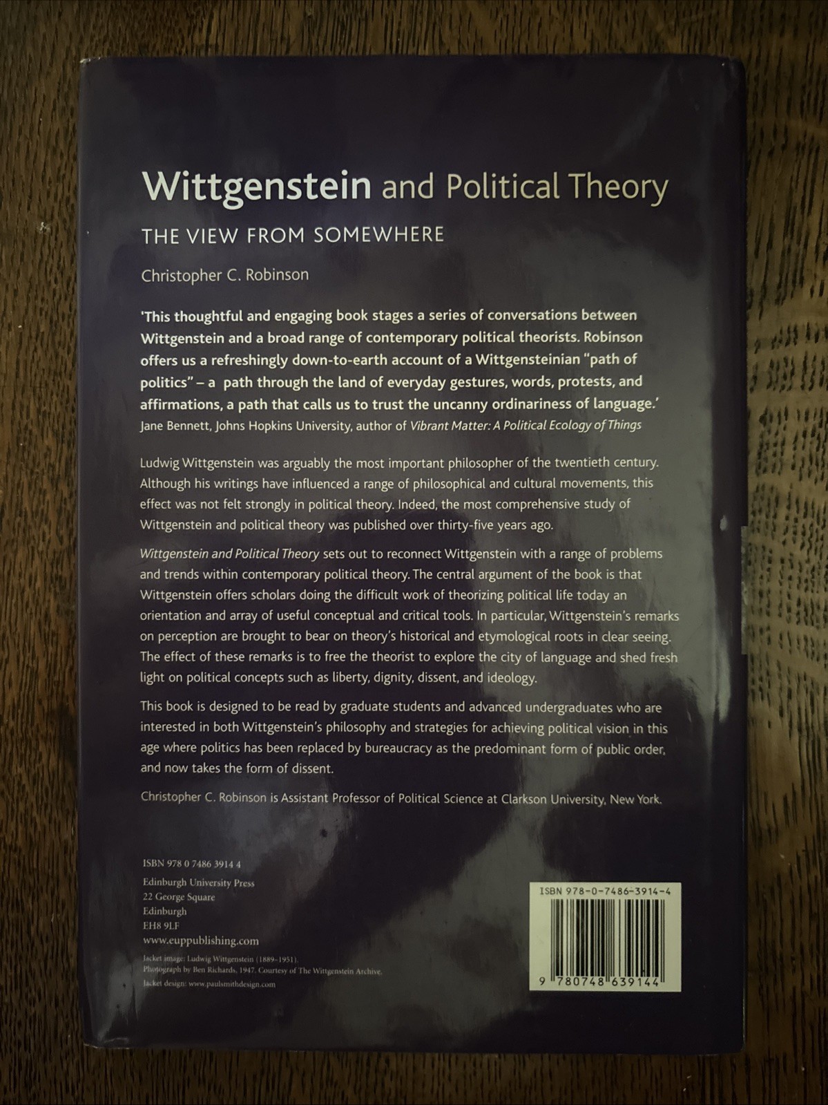 Wittgenstein and Political Theory: The View from Somewhere, Robinson, Christophe