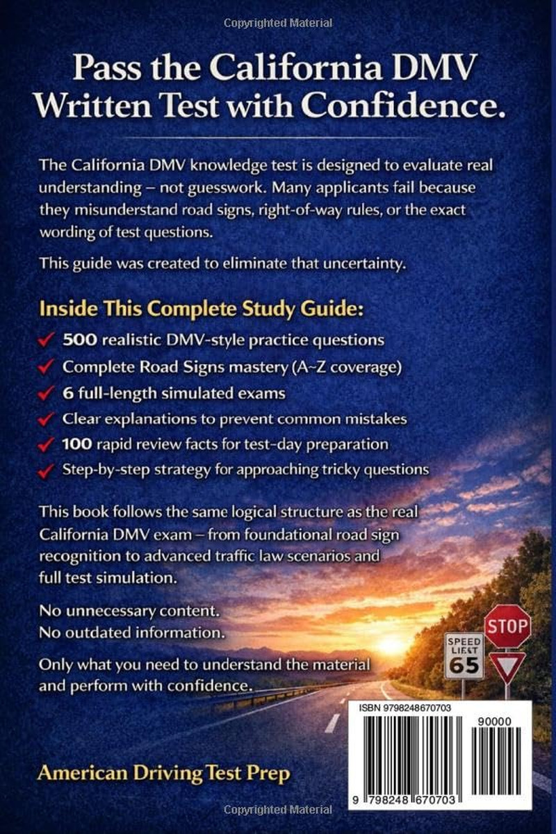 California DMV Practice Test 2026: The Complete Study Guide with 500 Realistic Q