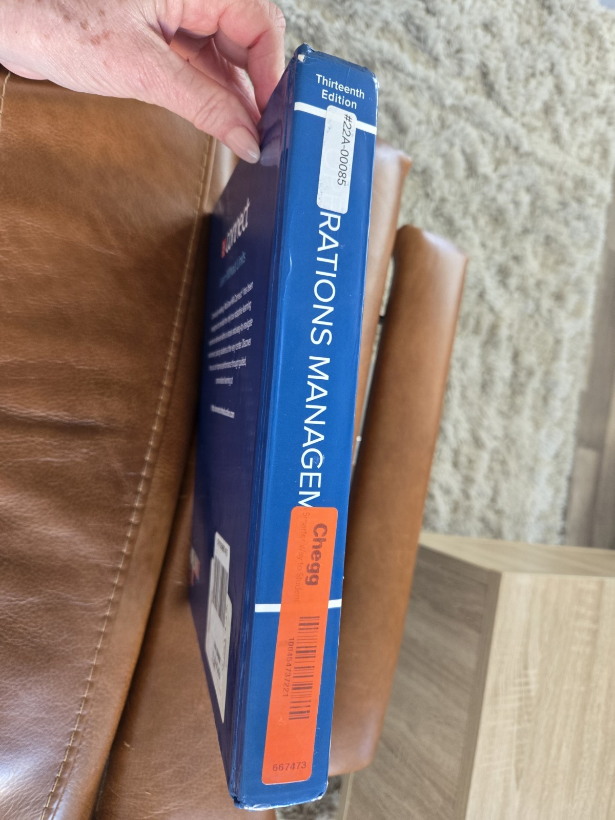 Operations Management by William J. Stevenson (2017, Hardcover)