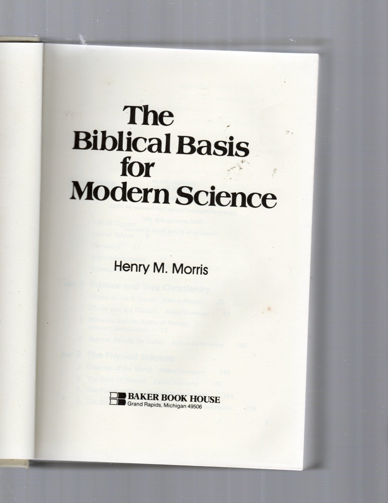 Biblical Basis for Modern Science by Henry M. Morris (1985, Hardcover)