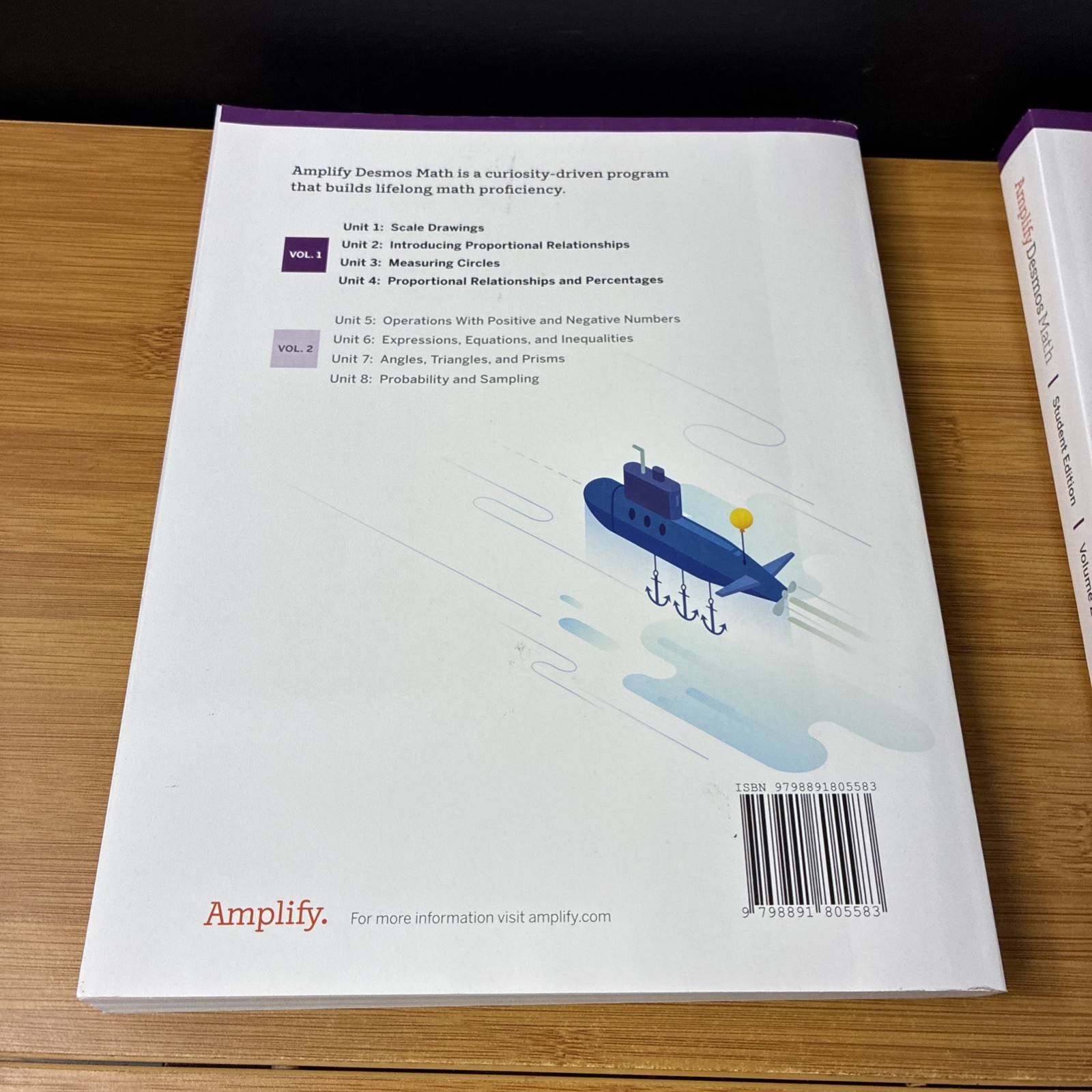 Amplify Desmos Math Student Edition Grade 7 Volume 1 & 2 Books 2026 New Unused
