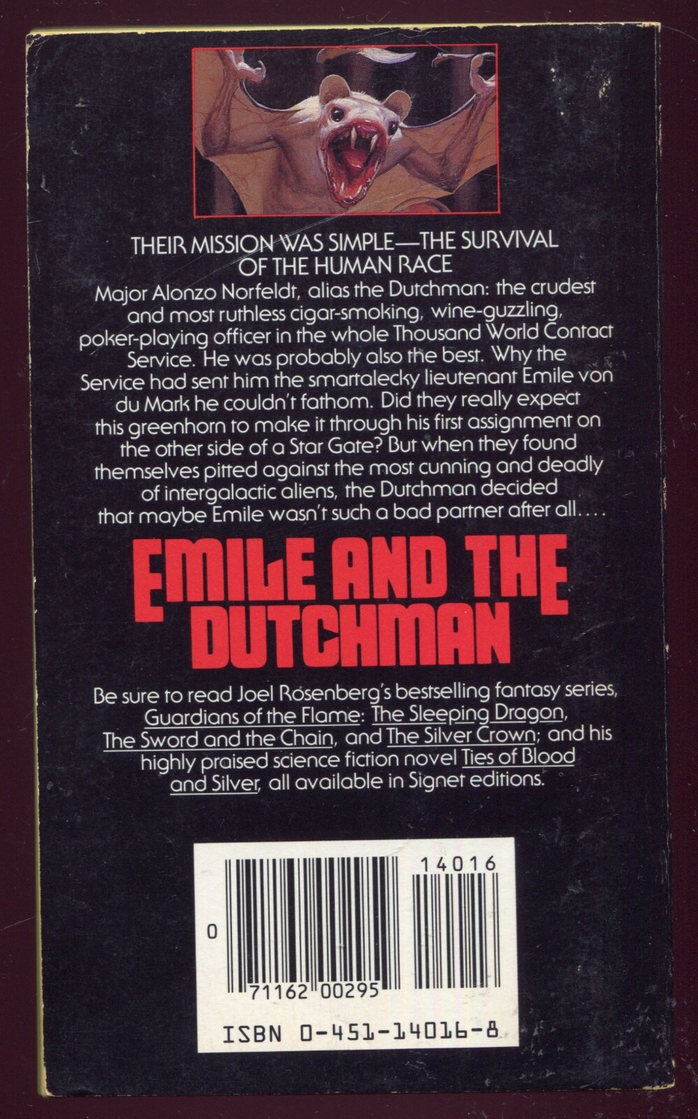 Emile And The Dutchman by Joel Rosenberg – Signet AE 4016 – 1985