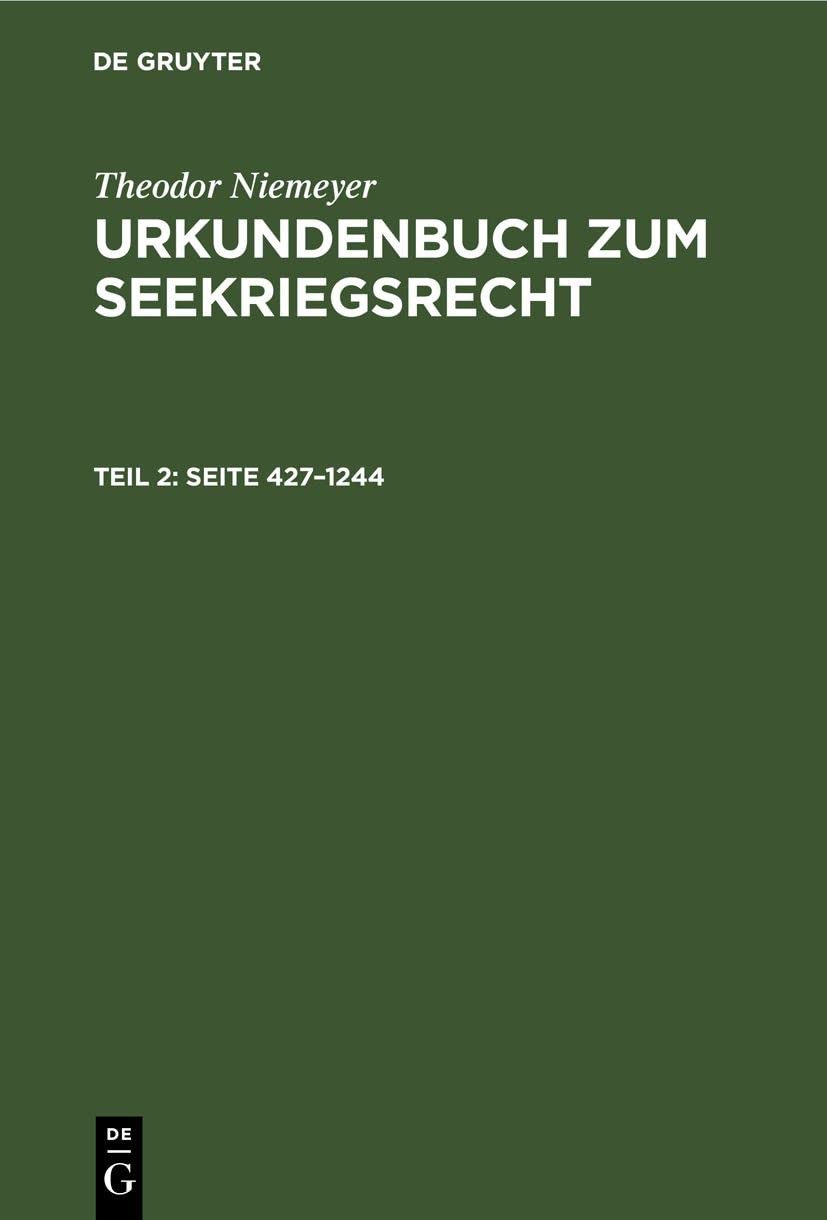 Seite 427-1244 (German Edition) by Niemeyer, Theodor [Hardcover]