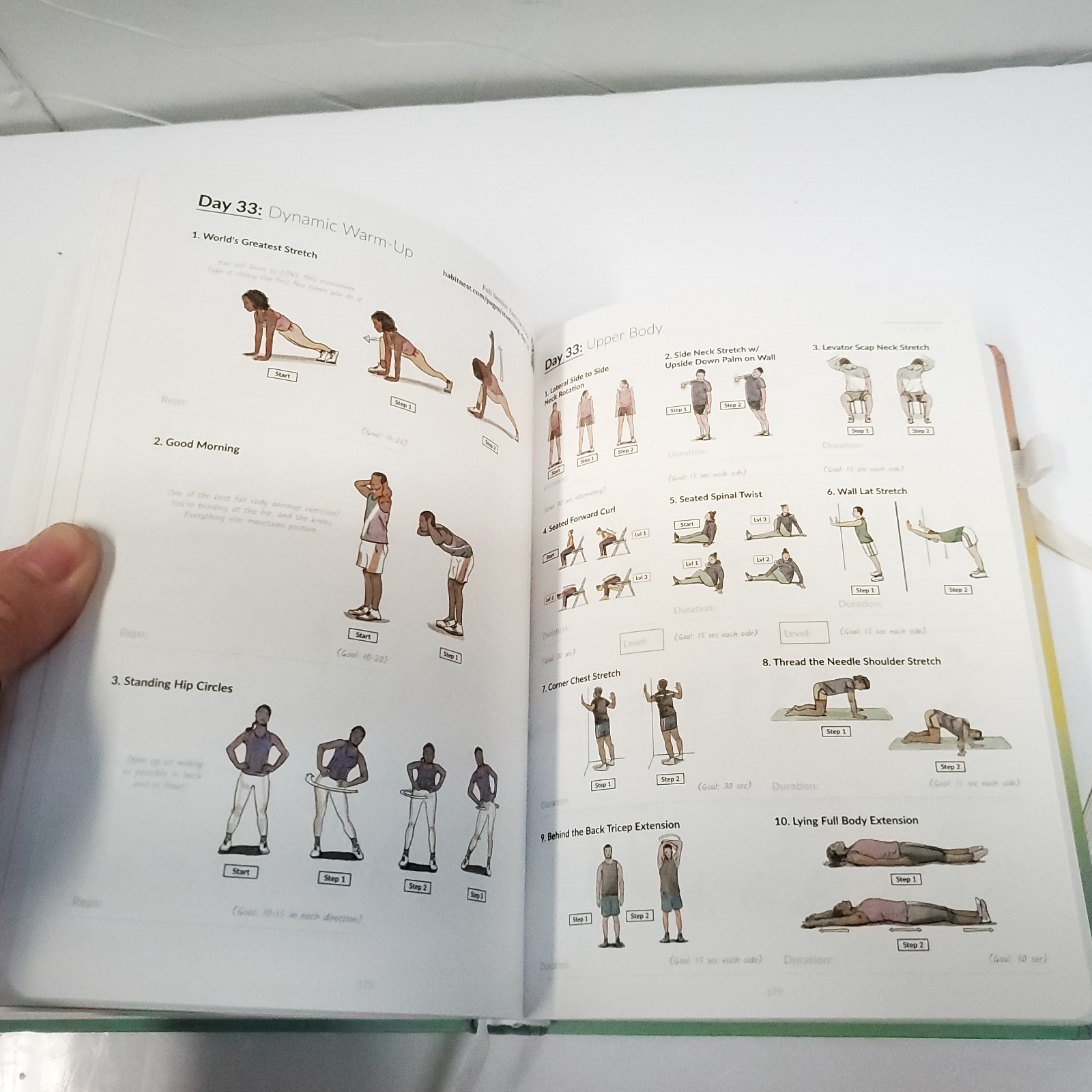 Stretching Sidekick Journal by Habit Nest Guided Stretching Volume 1 Very Good