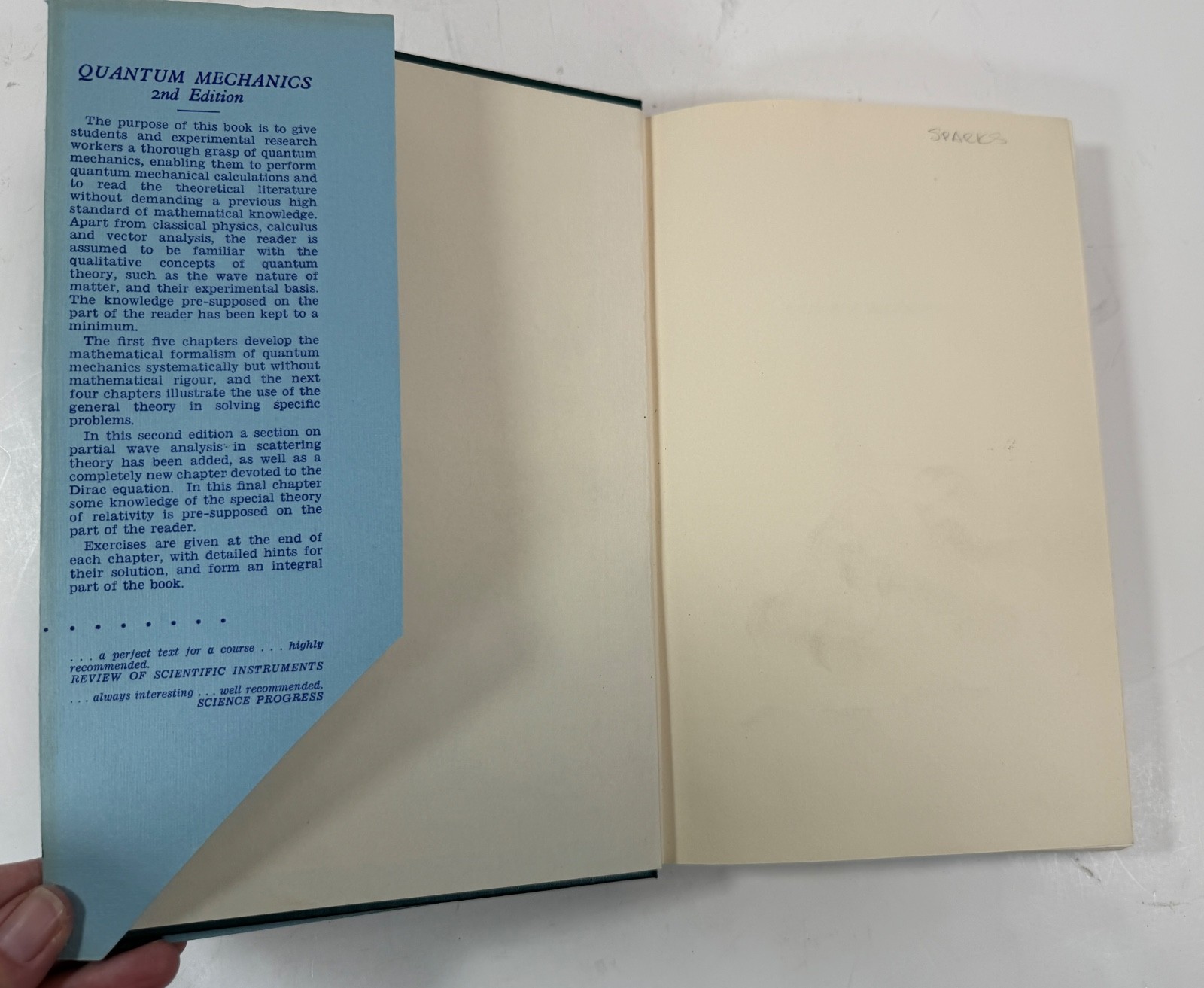MANDL Quantum Mechanics: Second Edition (1960) Dust Jacket
