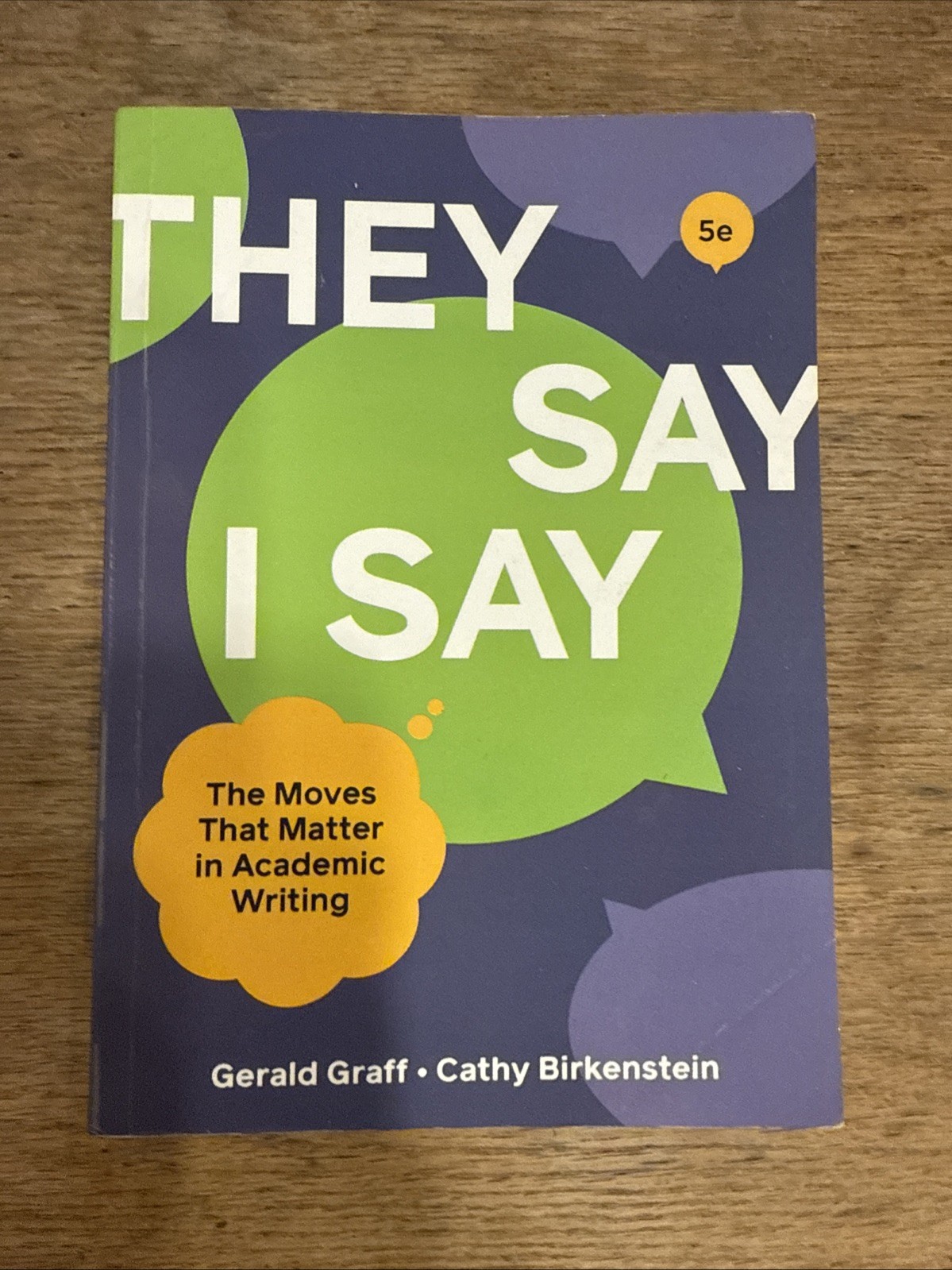 “They Say / I Say” – Paperback, by Graff Gerald; Birkenstein Cathy – CLEAN VG