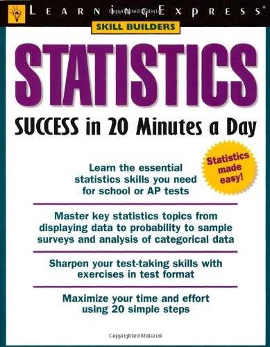 STATISTICS SUCCESS IN 20 MINUTES A DAY (SKILL BUILDERS) By Learningexpress VG