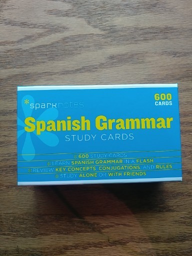 SparkNotes Spanish Grammar Study Cards Study Aid Spark Notes 2004 NEW SEALED