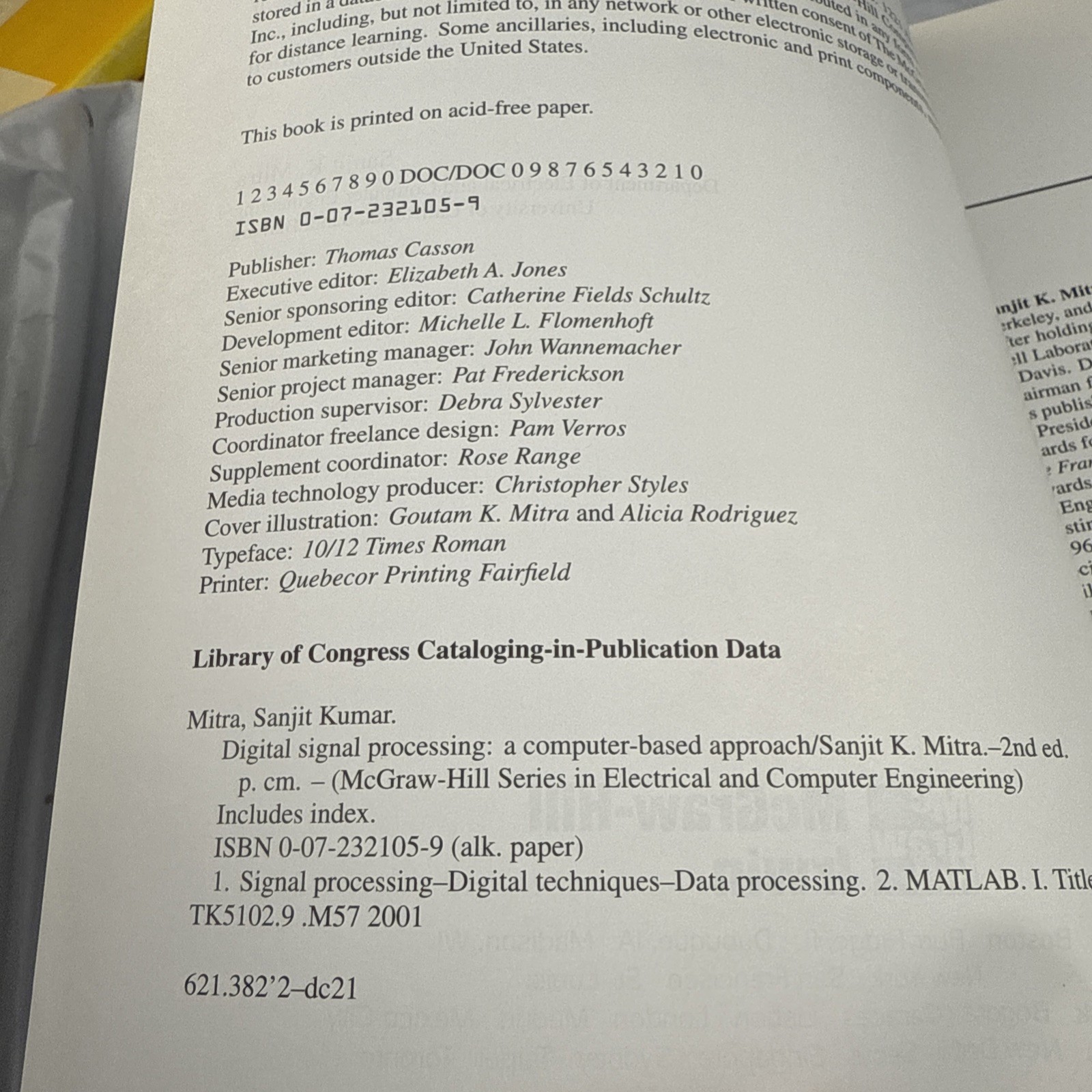 Mcgraw-Hill Series in Electrical and Computer Engineering: Digital Signal…