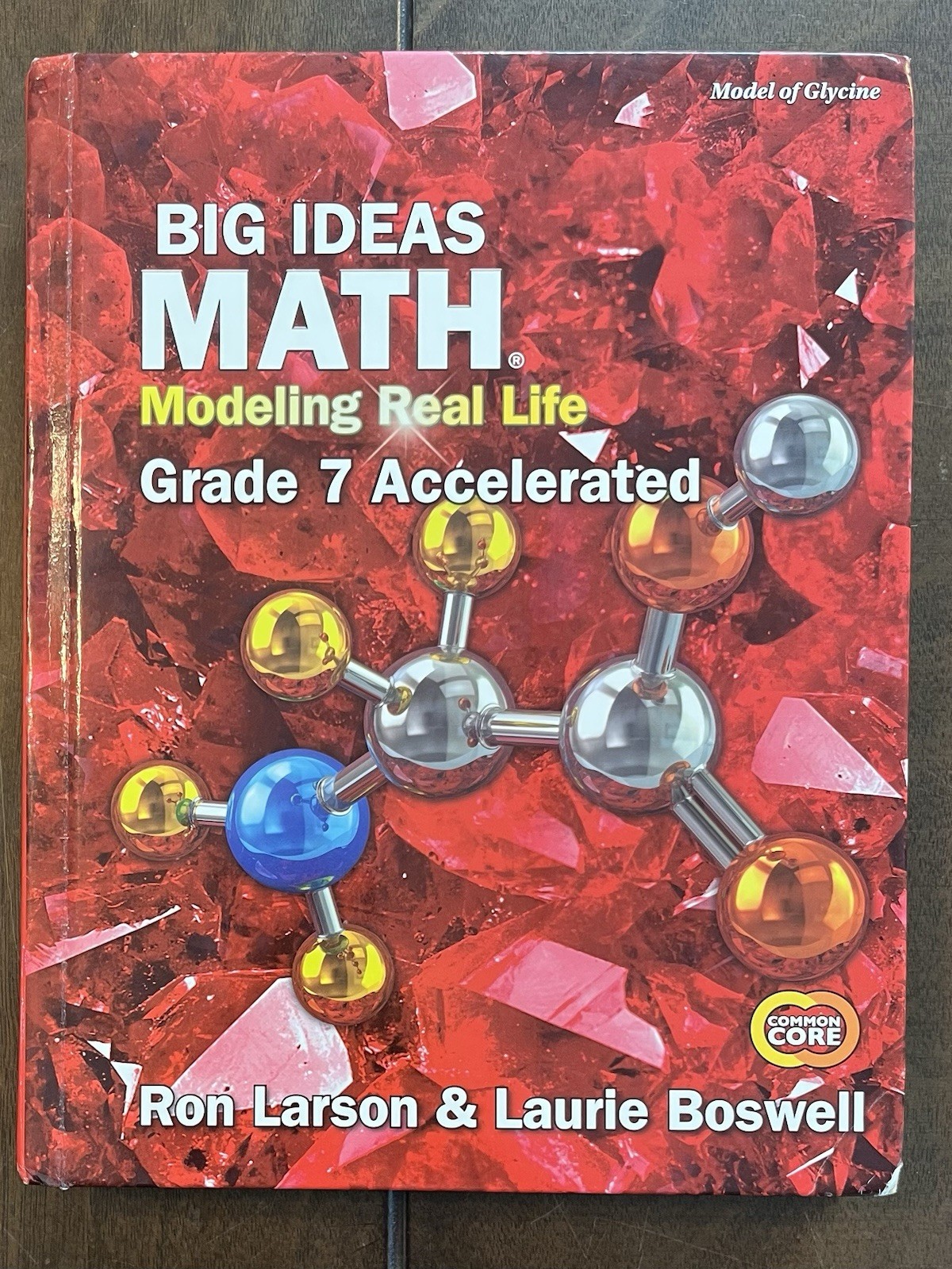 Big Ideas Math Modeling Real Life Grade 7 Accelerated (2019 Hardcover) GOOD