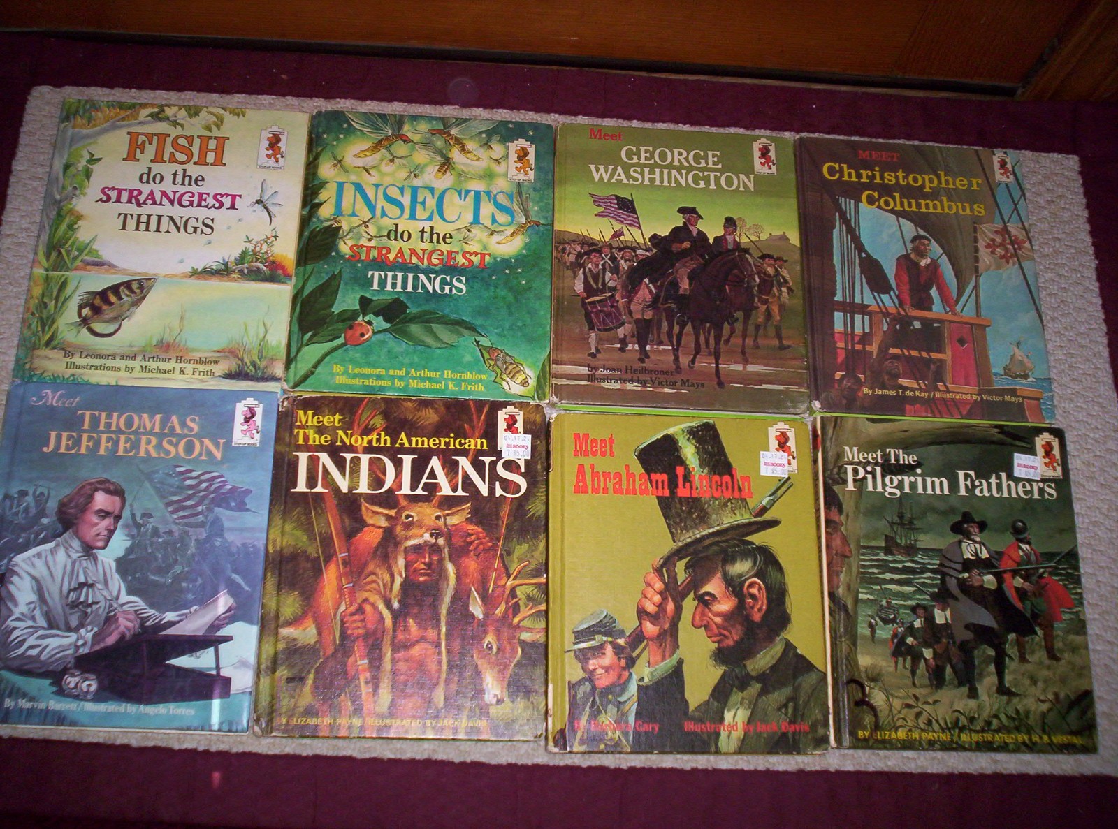 LOT of 8 STEP UP BOOKS by Random House-HCs NORTH AMERICAN INDIANS-HOME SCHOOL